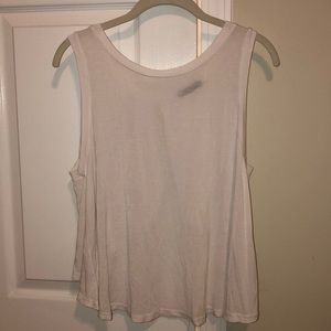 Brandy Melville white open back tank top